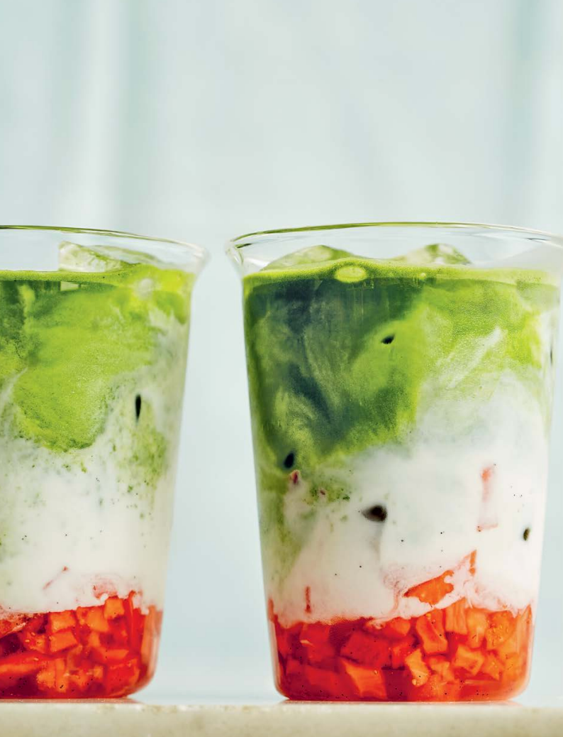 STRAWBERRY MATCHA LATTE