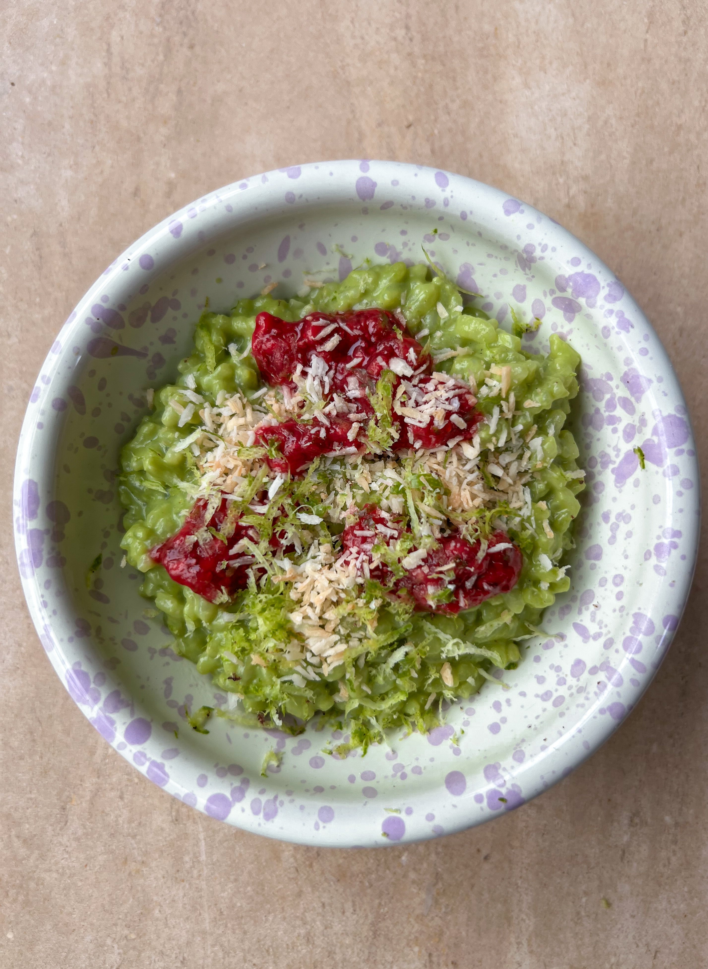 MATCHA RICE PUDDING