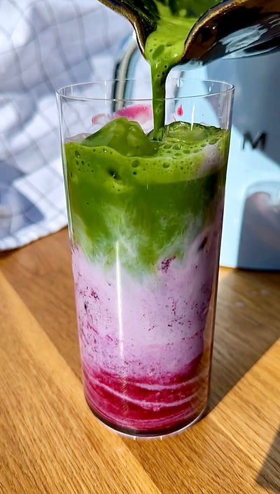 BLUEBERRY PIE MATCHA LATTE