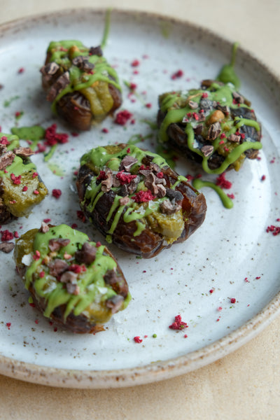 MATCHA STUFFED DATES