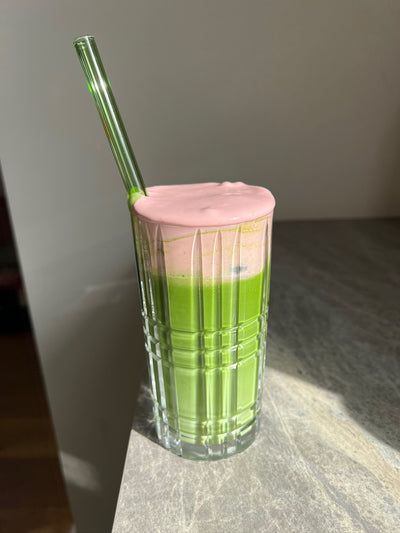 STRAWBERRY COLD FOAM MATCHA LATTE