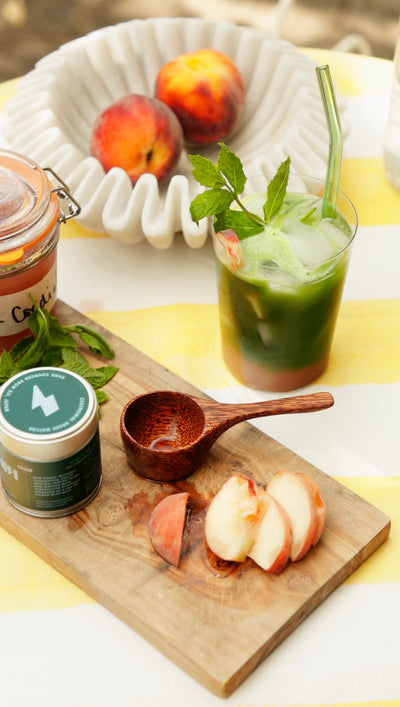 PEACH ICED MATCHA