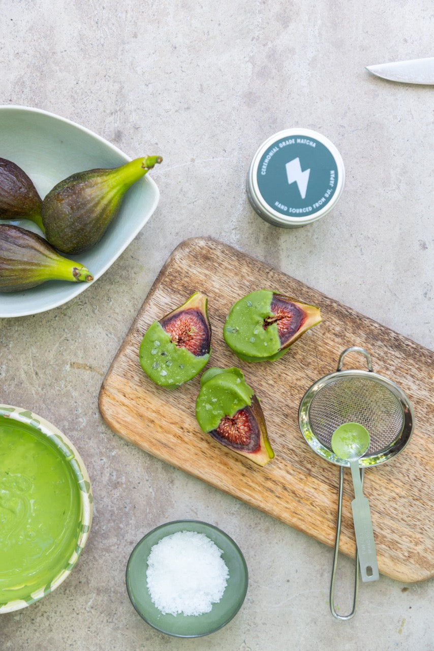 MATCHA DIPPED FIGS