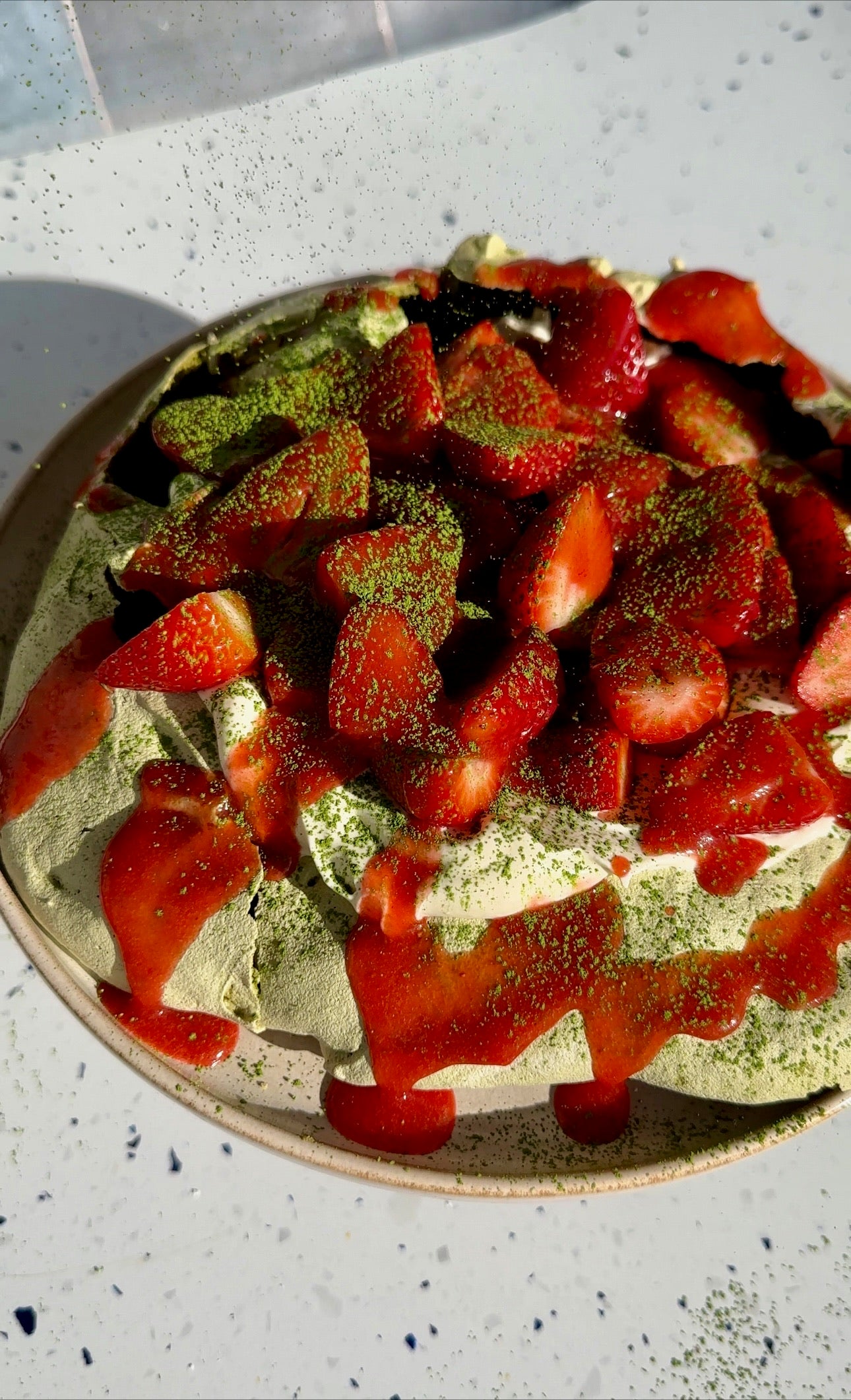 MATCHA STRAWBERRY PAVLOVA
